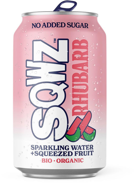 SQWZ frisdrank Rabarber BIO, blikje van 33 cl, pak van 12 stuks - OfficeTown