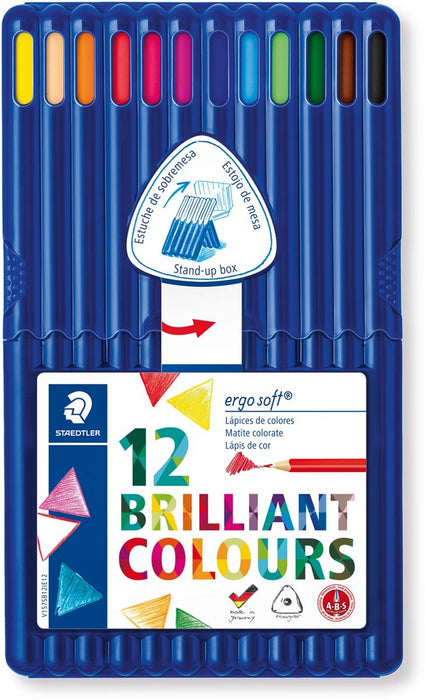 Staedtler Ergosoft 12 driehoekige kleurpotloden - OfficeTown