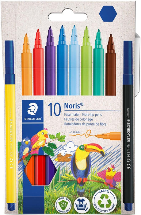 Staedtler Noris viltstift, 10 stiften, karton etui - OfficeTown