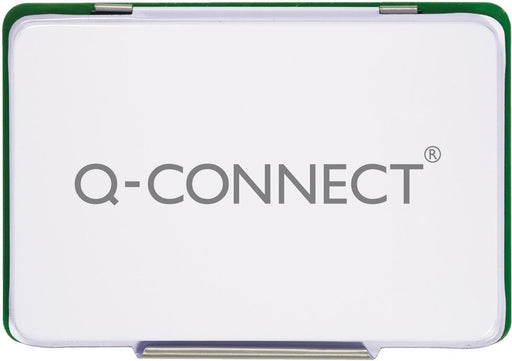 Stempelkussen Q - CONNECT, 90 x 55 mm, hoogwaardig groen metaaldoosje - OfficeTown