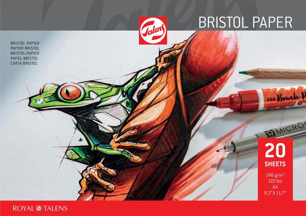 Talens Bristol papierblok, 250 g/m², A4 - formaat, 20 vel - OfficeTown