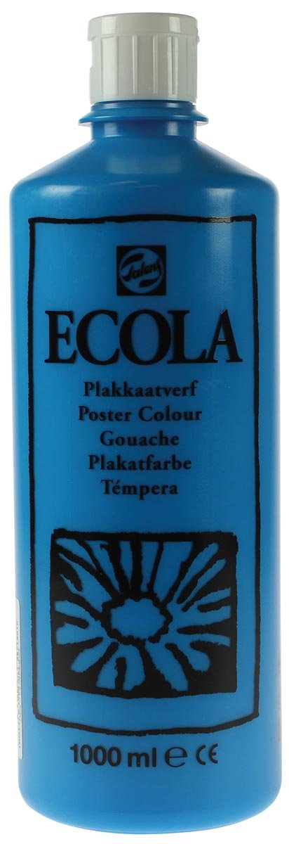 Talens Ecola plakkaatverf 1000 ml knijpfles, lichtblauw - OfficeTown