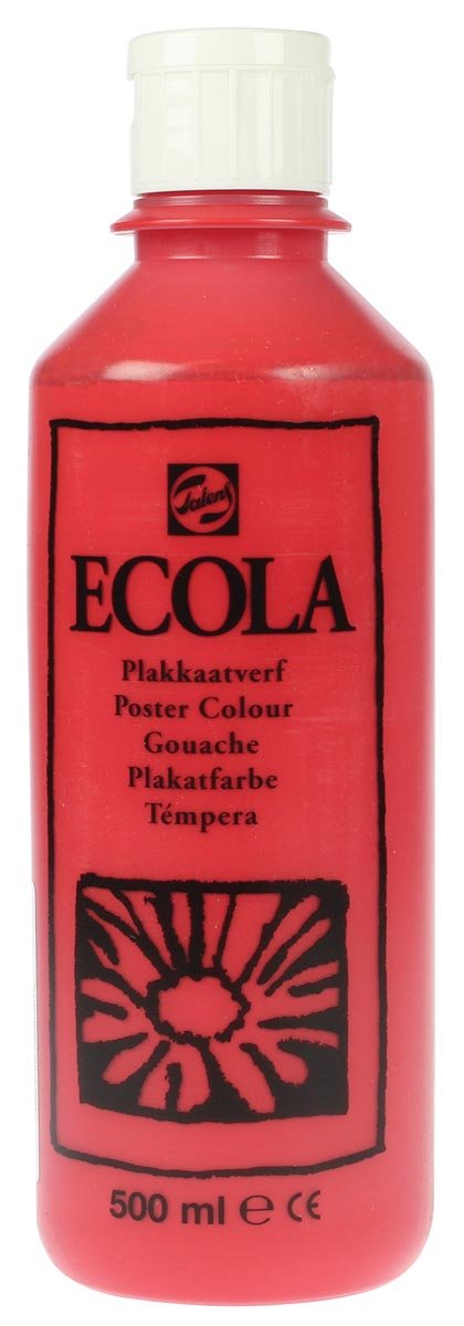 Talens Ecola plakkaatverf - 500 ml flacon, scharlakenrood - OfficeTown