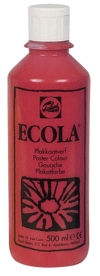 Talens Ecola plakkaatverf 500 ml knijpfles, karmijnrood - OfficeTown