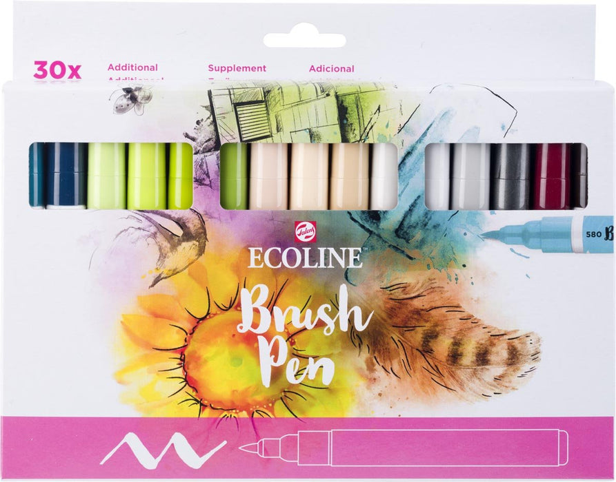 Talens Ecoline Brush pen, etui van 30 stuks, set Additional - OfficeTown