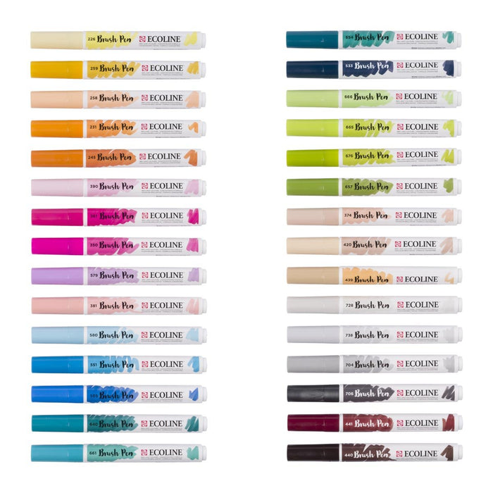 Talens Ecoline Brush pen, etui van 30 stuks, set Additional - OfficeTown