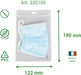 Tarifold antimicrobiële houder voor mondmaskers, met textielband, pak van 10 stuks - OfficeTown
