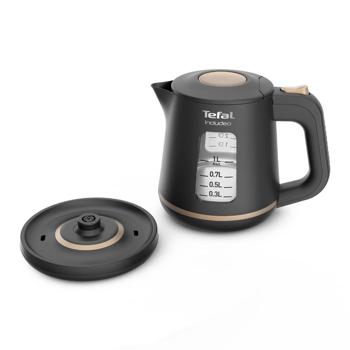 Tefal Includeo waterkoker, 1 liter, zwart - OfficeTown