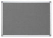 Textielbord van Q - CONNECT met aluminium frame 60 x 45 cm in grijs - OfficeTown