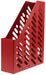 Tijdschriftenhouder met duimgreep rood - OfficeTown