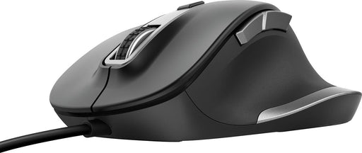 Trust Fyda Comfort muis met draad, zwart met aanpasbare gevoeligheid - OfficeTown