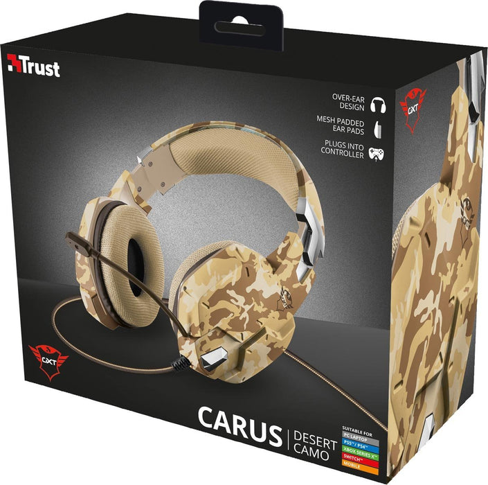 Trust GXT 322D Carus Gaming Headset, woestijn camo - OfficeTown