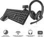 Trust Qoby 4 - in - 1 Thuis kantoorset met Webcam, headset, toetsenbord (azerty) en muis - OfficeTown