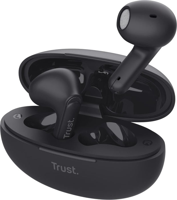 Trust Yavi Bluetooth draadloze oortjes, noice cancelling earphones, zwart - OfficeTown