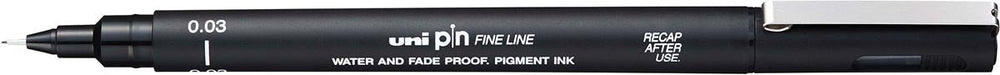 Uni Pin fineliner, 0,03 mm, ronde punt, zwart - OfficeTown
