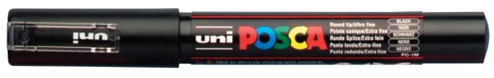 Uni POSCA verfmarker PC - 1MC, 0,7 mm, zwart - OfficeTown