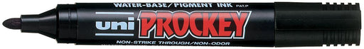 Uni PROCKEY permanente marker PM - 122, 1,8 - 2,2 mm, zwart met ronde punt - OfficeTown