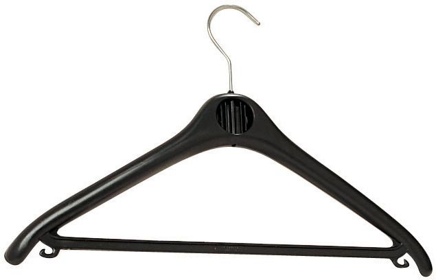 Unilux kledinghanger, plastic, pak van 20 stuks met verchroomde metalen haak - OfficeTown