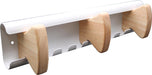 Unilux muurkapstok Aurora, wit, 3 haken - OfficeTown