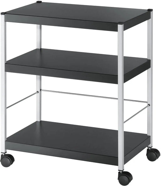 Universele mobiele trolley van Paperflow, zwart, medium - OfficeTown