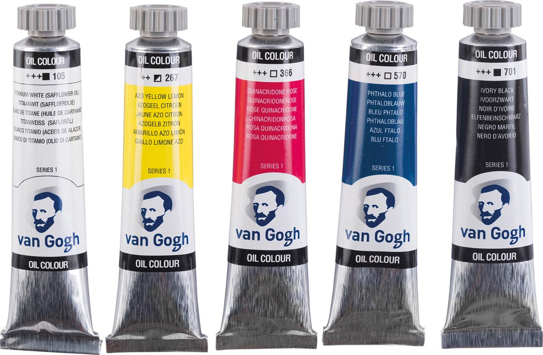 Van Gogh olieverf set met primaire kleuren, 5 x 20 ml - OfficeTown