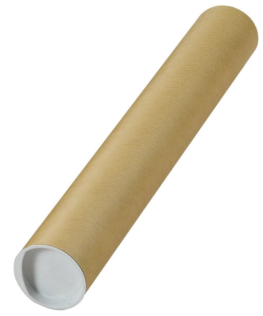 Verzendkoker met witte sluitdoppen, bruin, 24 stuks - OfficeTown