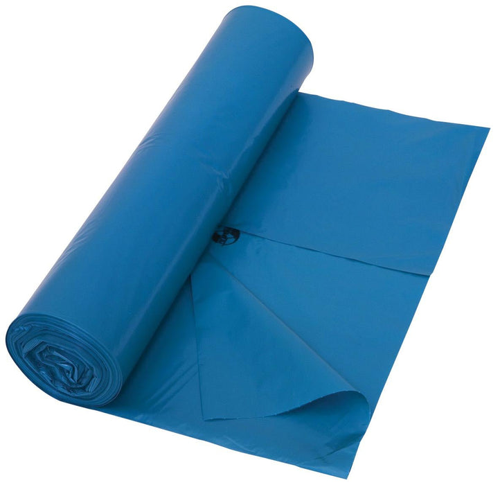 Vuilniszak 120 liter, ft 80 x 100 cm, 45 micron, blauw, rol van 25 stuks met 97% gerecycled materiaal - OfficeTown