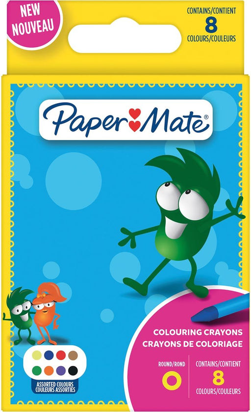 Waskrijt van Paper Mate, 8 stuks in blisterverpakking - OfficeTown