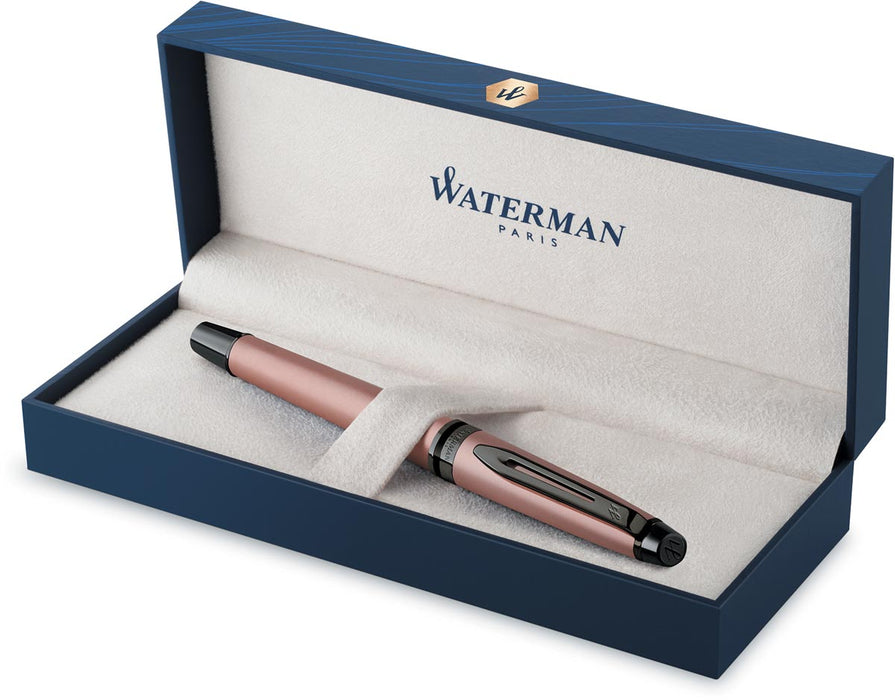 Waterman Expert Rose Gold RT roller - Luxe rose gouden vulpen met zwarte inkt in giftbox - OfficeTown