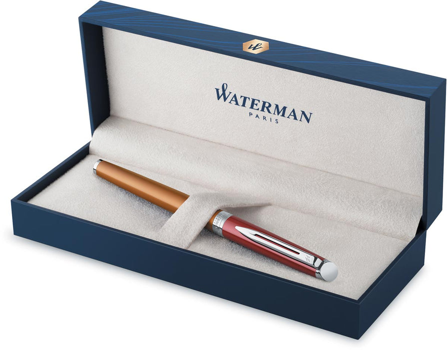 Waterman vulpen met fijne punt Hémisphère Vermillon met palladium details - OfficeTown