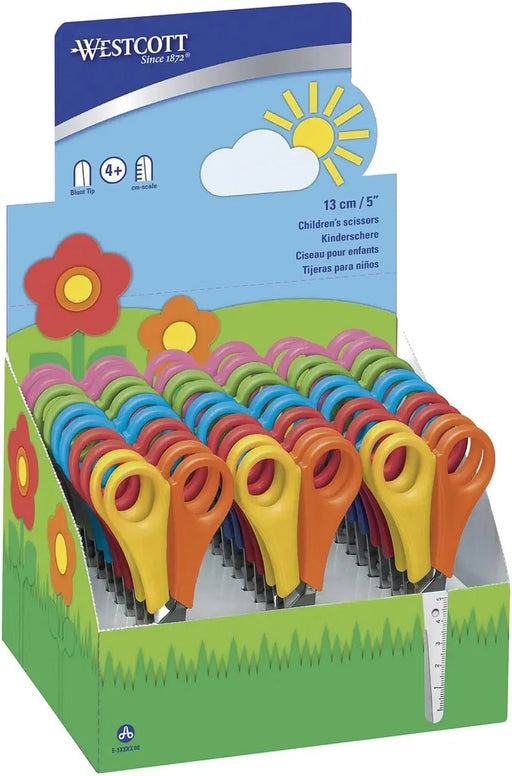 Westcott Linkshandige Kinderschaar met Display van 30 stuks, Assorti - OfficeTown
