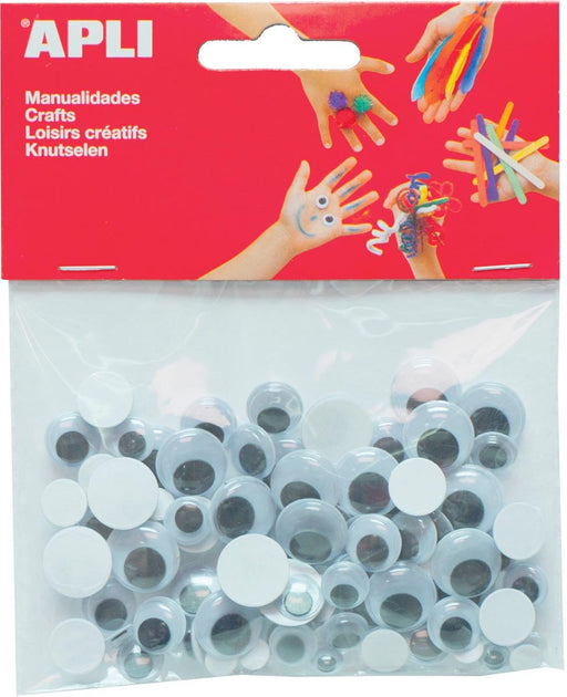 Zelfklevende knutselogen, rond, 100 stuks in blisterverpakking - OfficeTown
