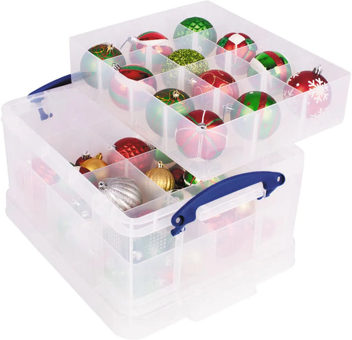 Really Useful Box opbergdoos 21 l, met 2 inzetbakjes, transparant, OfficeTown