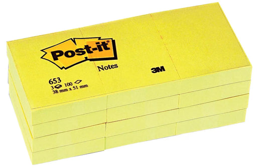 Post-it Notes, ft 38 x 51 mm, geel, blok van 100 vel, OfficeTown